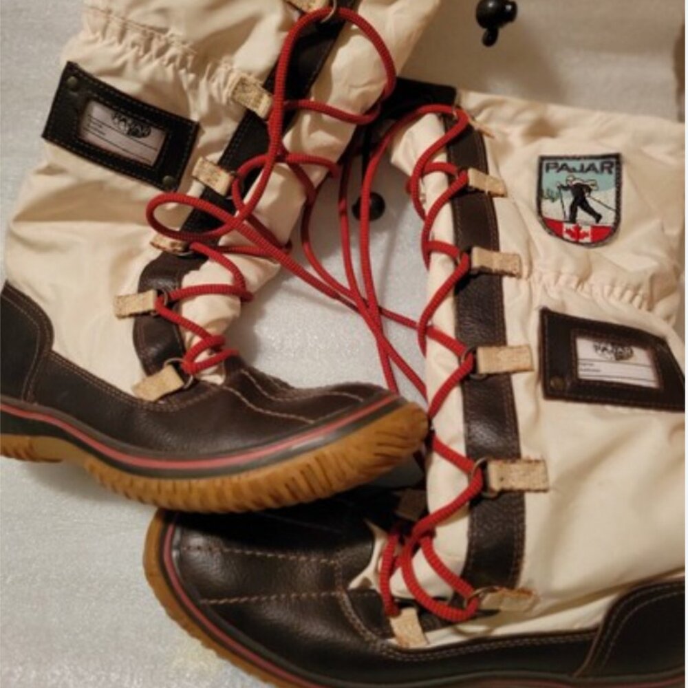 Pajar Boots US 7-7.5 Lace Up Sherpa Lined Tall Winter Snow EUR 38
